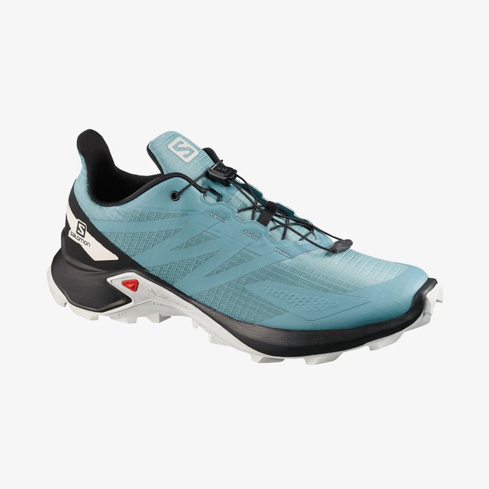 Chaussures De Trail Running Salomon Homme Bleu - Salomon SUPERCROSS BLAST - France (8357-AQWMO)